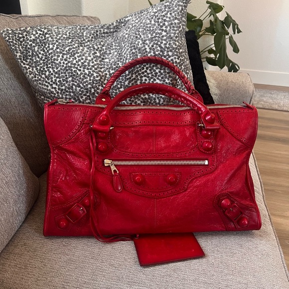 Balenciaga Handbags - Balenciaga Motocross Giant Covered Brogues Work Le City Bag